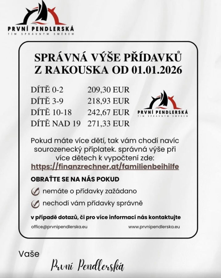 Doporučení: vždy si kontrolujte platbu přijatých přídavků z AT❗️