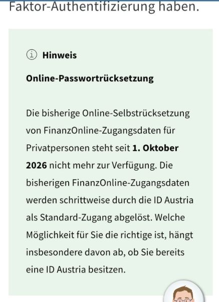 aktuálně k Finanzonline přístupu