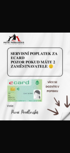 ECARD servisní poplatek při 2 zaměstnavatelích